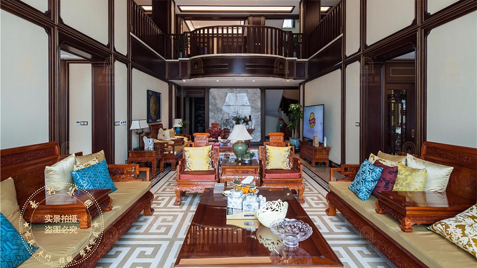 重庆保利花园别墅-中式+美式